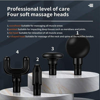 Rechargeable Mini Muscle Massage Gun With 6 Gears And 4 Massage Heads
