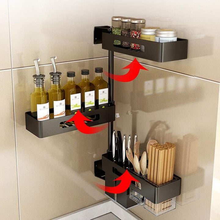 3-Tier Rotating Kitchen Rack