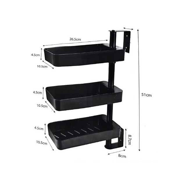 3-Tier Rotating Kitchen Rack