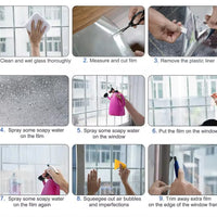Privacy Window Film Glass Roll Film Sunscreen Glass Sticker Self Adhesive Heat Control 90x100cm Or 50x300cm