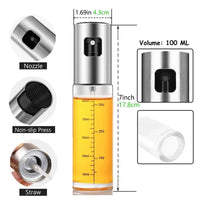 Oil Glass Spray Bottle Spray Oiler With Scale