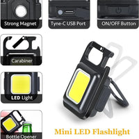 Mini Usb Rechargeable Keychain Flashlight