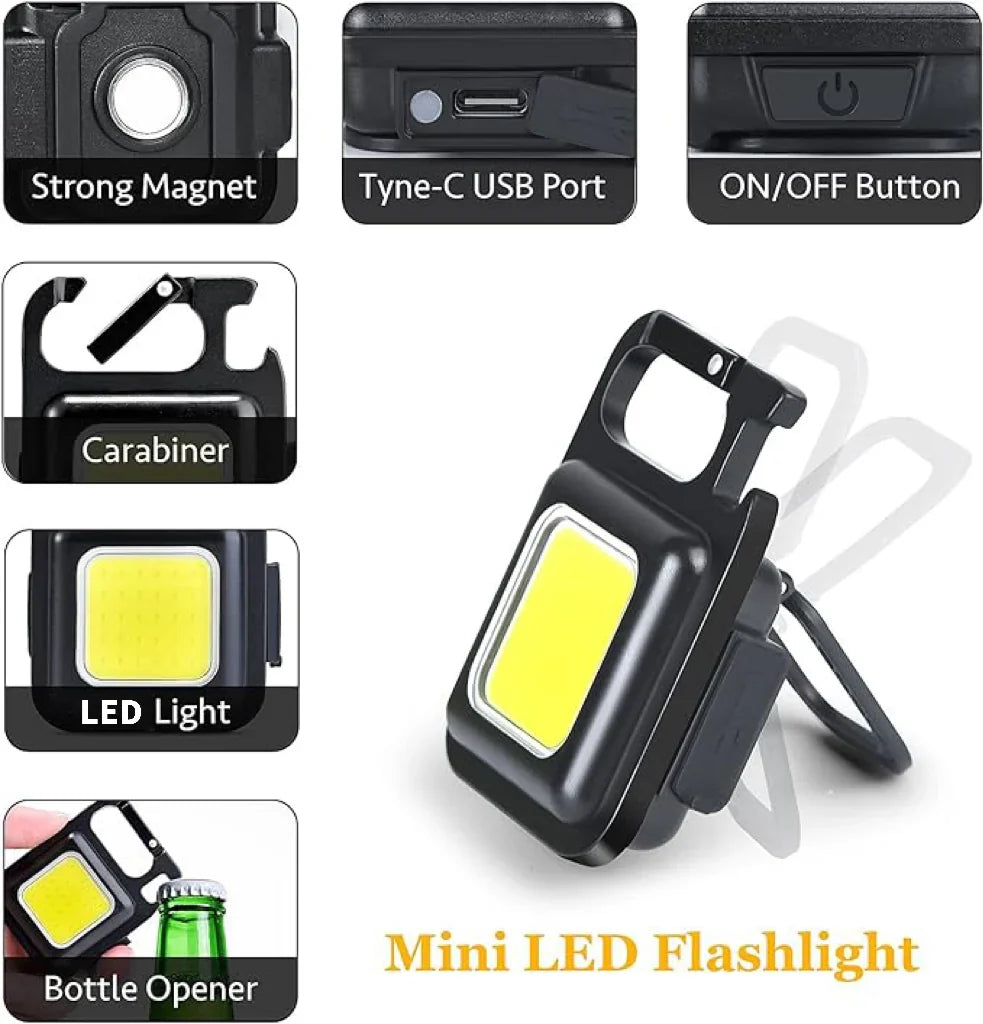 Mini USB Keychain Flashlight