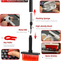 Earphone & Keyboard Cleaner Brush 5 In 1