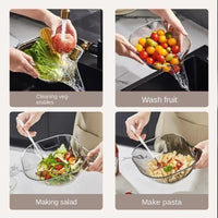 Basket Bowl Multifunctional Vegetable Washing Fruit Dry Wet Separation Kitchen Tool