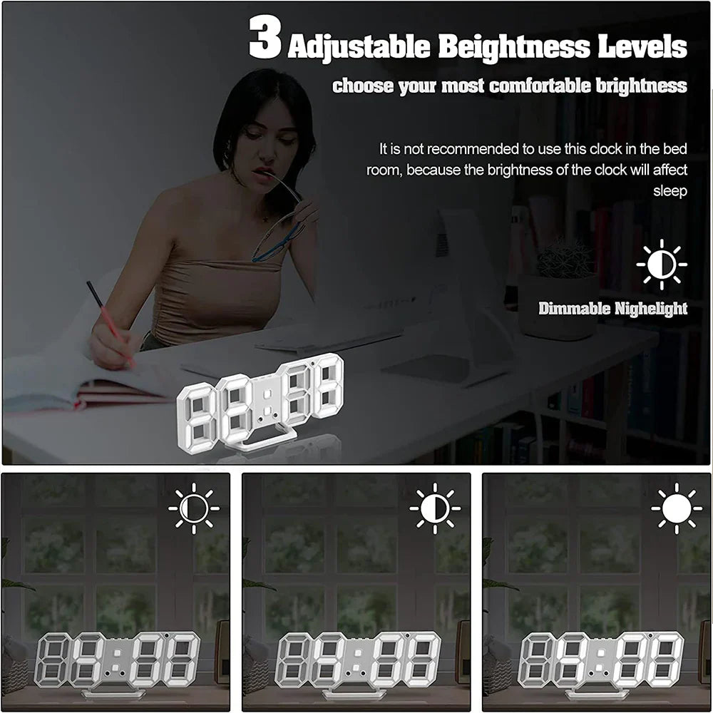USB 3D LED Alarm Clock