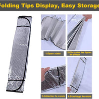 Car Windshield Sunshade Cactus Trucks Auto Blocks Sun Visor UV and Heat Reflector 60x130cm