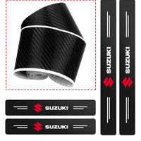 4 Pcs Car Door Logo Stickers Carbon Fiber