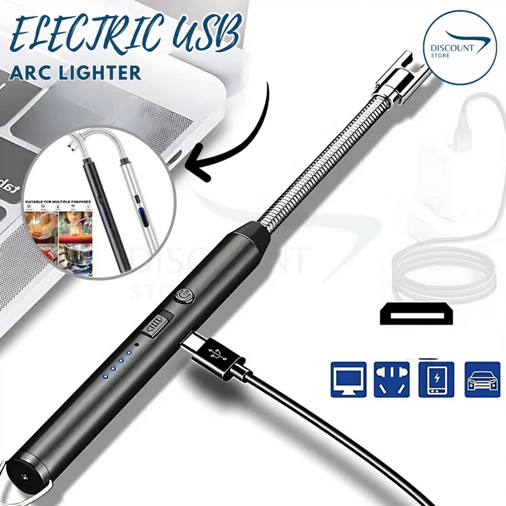 Rechargeable  Electric Lighter, Windproof, Flexible Neck