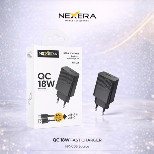 NEXERA 18W Fast Charger Adapter With Cable