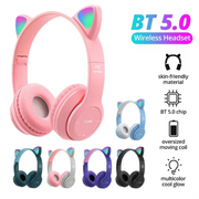 Cat Ears Bluetooth Headphone With Mic