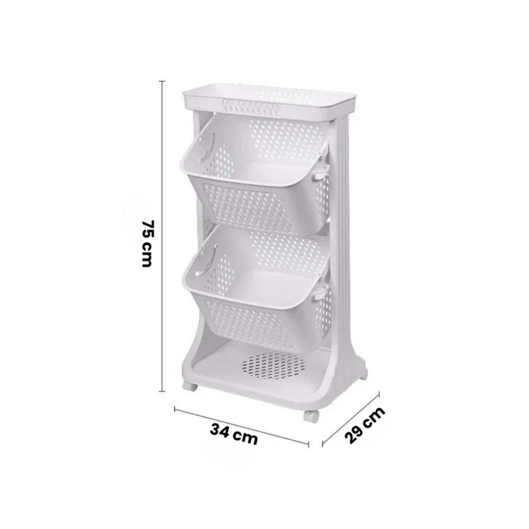 Stackable Storage Baskets 2 Layer