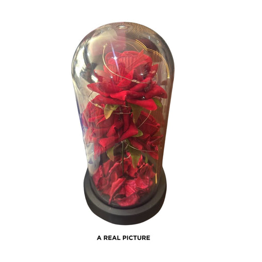 Playe gold zinc alloy flower red rose love gift