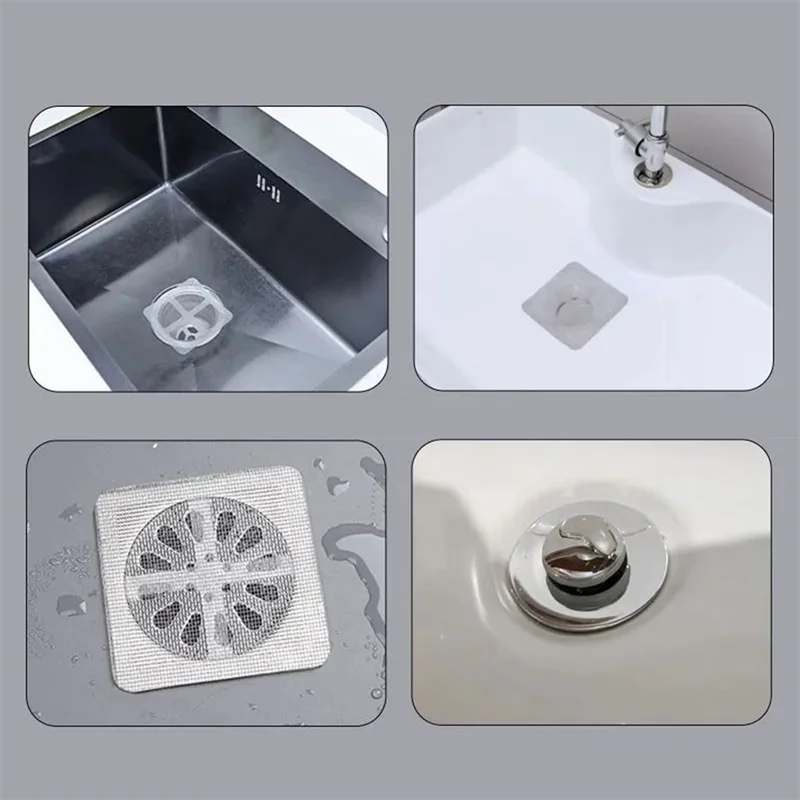 10-Piece Anti-Clog Drain Filter Set