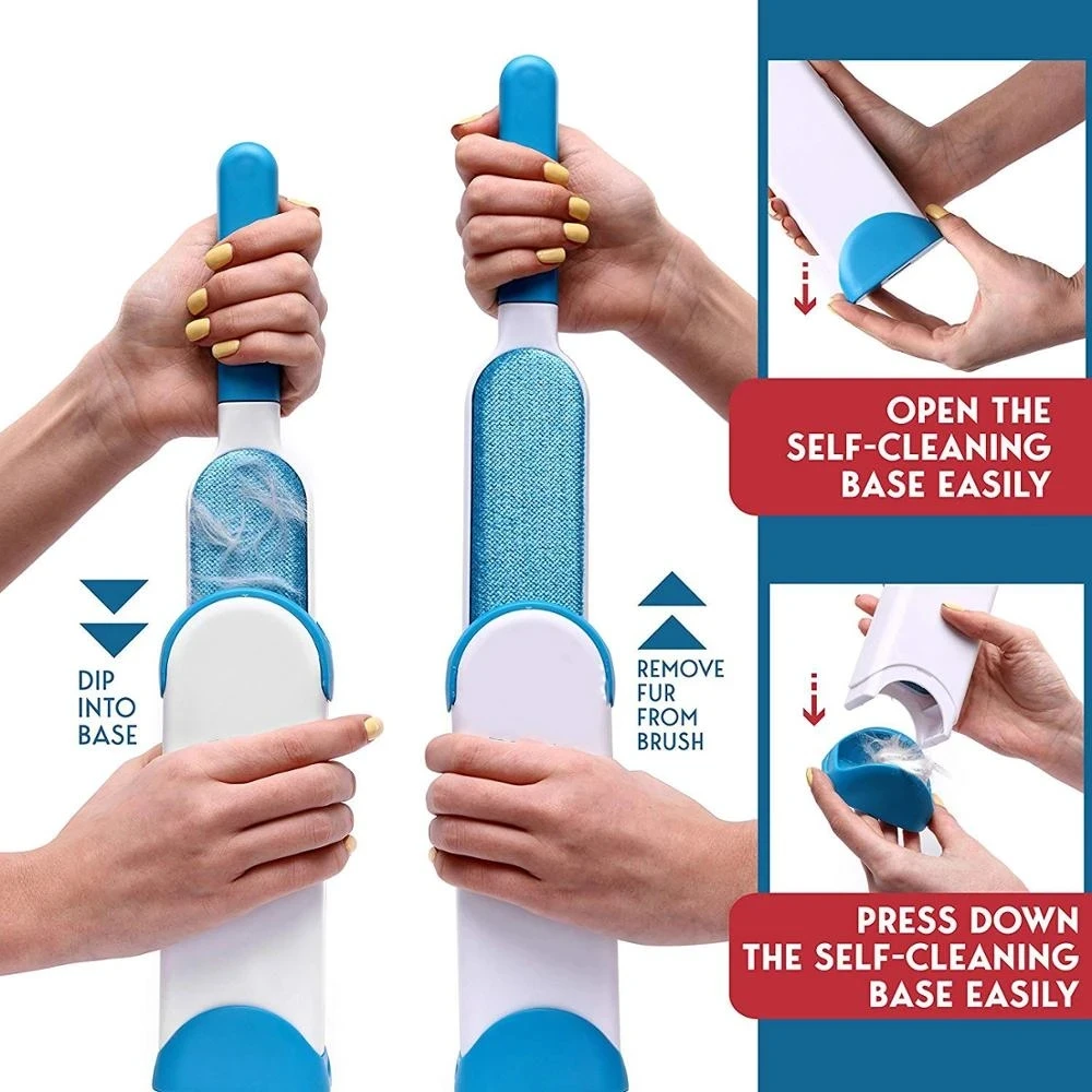Double-Sided Pet Hair Remover Brush