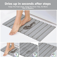 Luxury Foldable Stone Drying Mat Anti Slip Bathroom/Kitcheniuv