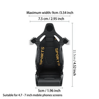 Carbon Fiber Sports Car Seat Phone Holder
