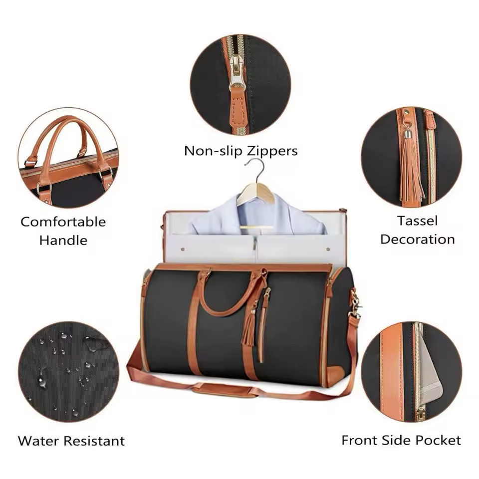 8-in-1 Leather Travel Duffel