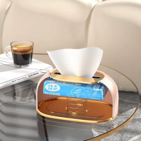 Automatic Lifting Tissue Box Napkin Storage Organizer
