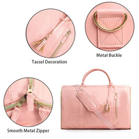 8 in 1 Travel Storage Bag Leather Travel Duffel Bag with Shoulder Strap