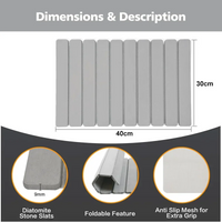 Luxury Foldable Stone Drying Mat Anti Slip Bathroom/Kitcheniuv