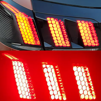 Universal Car Rear Tail Light Lamp Stickers Honeycomb