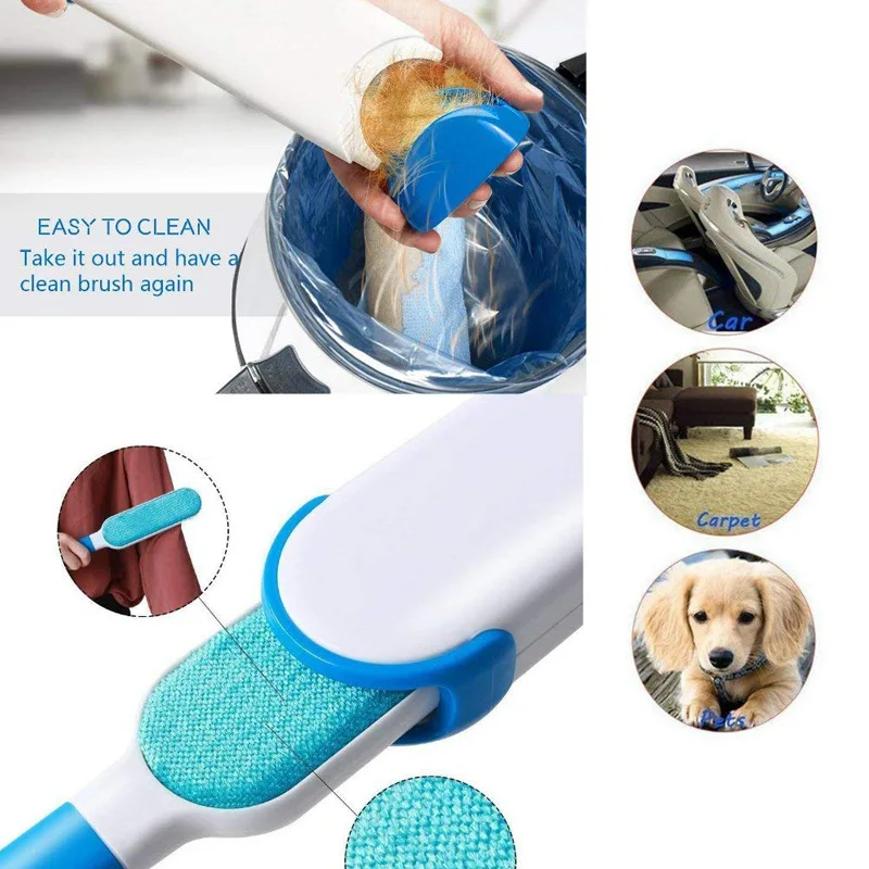 Double-Sided Pet Hair Remover Brush