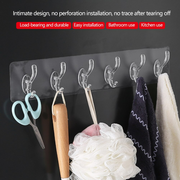 6-Row Self-Adhesive Wall Hooks
