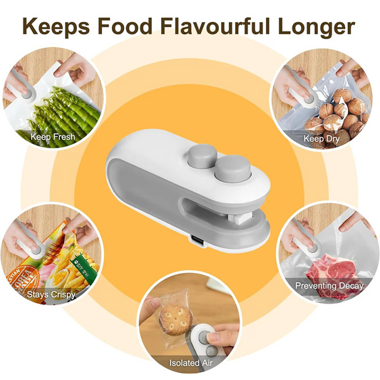 Mini Bag Hand Sealer Rechargeable For Plastic Bags