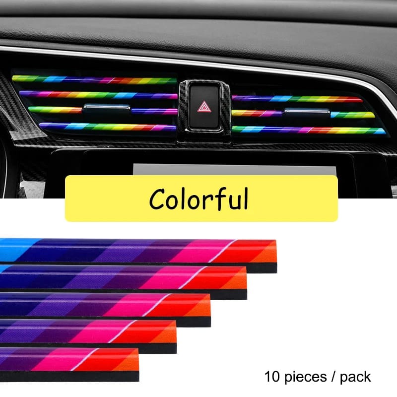 10-Piece Car AC Vent Decoration Strips