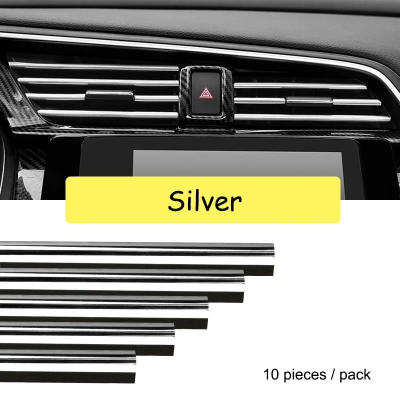 10-Piece Car AC Vent Decoration Strips
