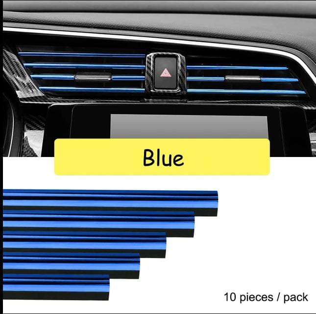 10-Piece Car AC Vent Decoration Strips