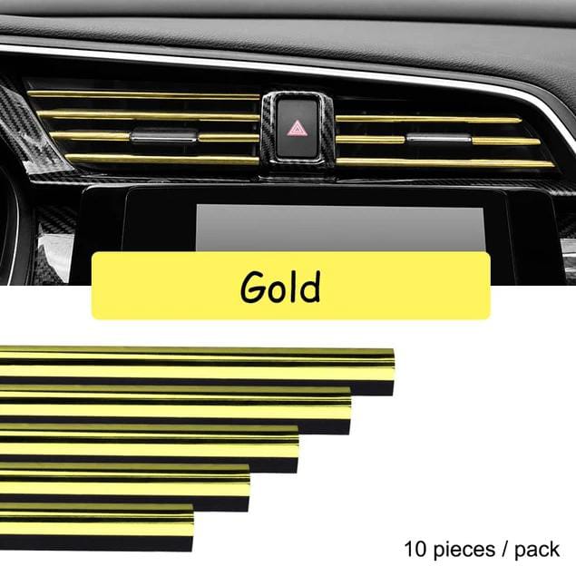 10-Piece Car AC Vent Decoration Strips