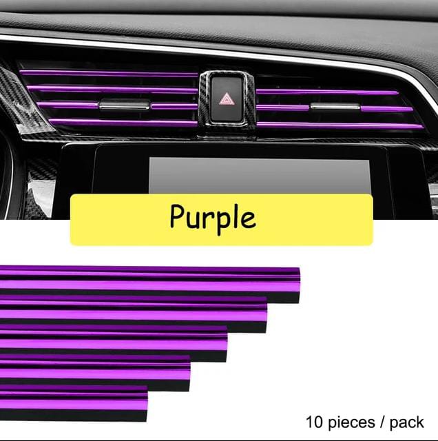 10-Piece Car AC Vent Decoration Strips