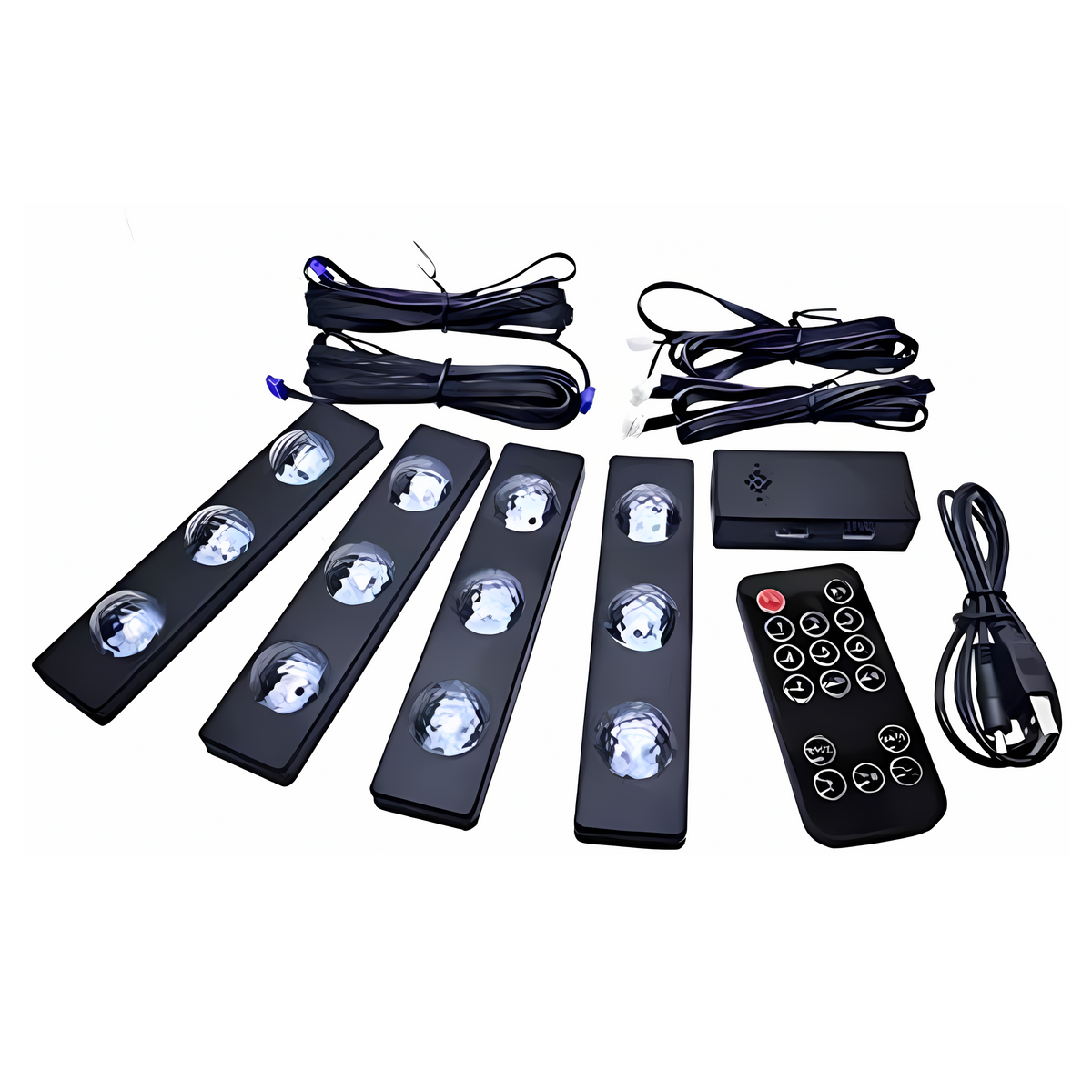 4-Piece RGB Crystal LED Lights