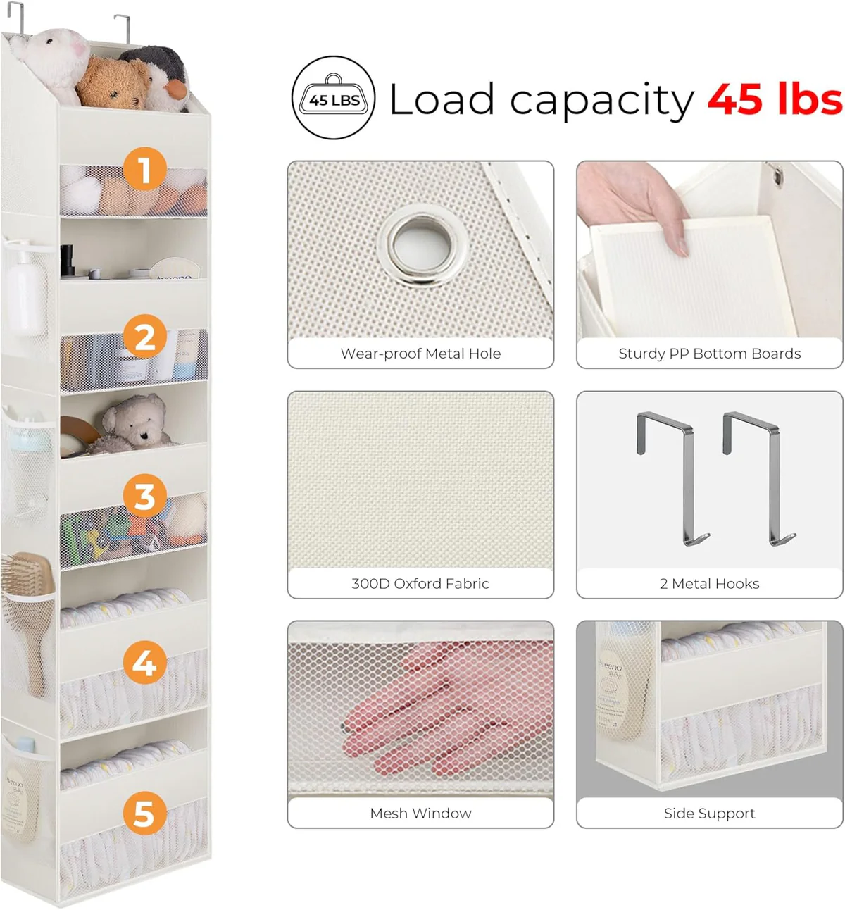 5-Layer Over-Door Organizer