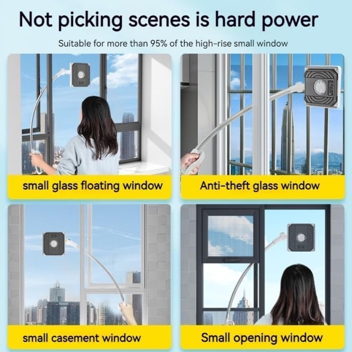 U-shaped telescopic glass cleaning tool