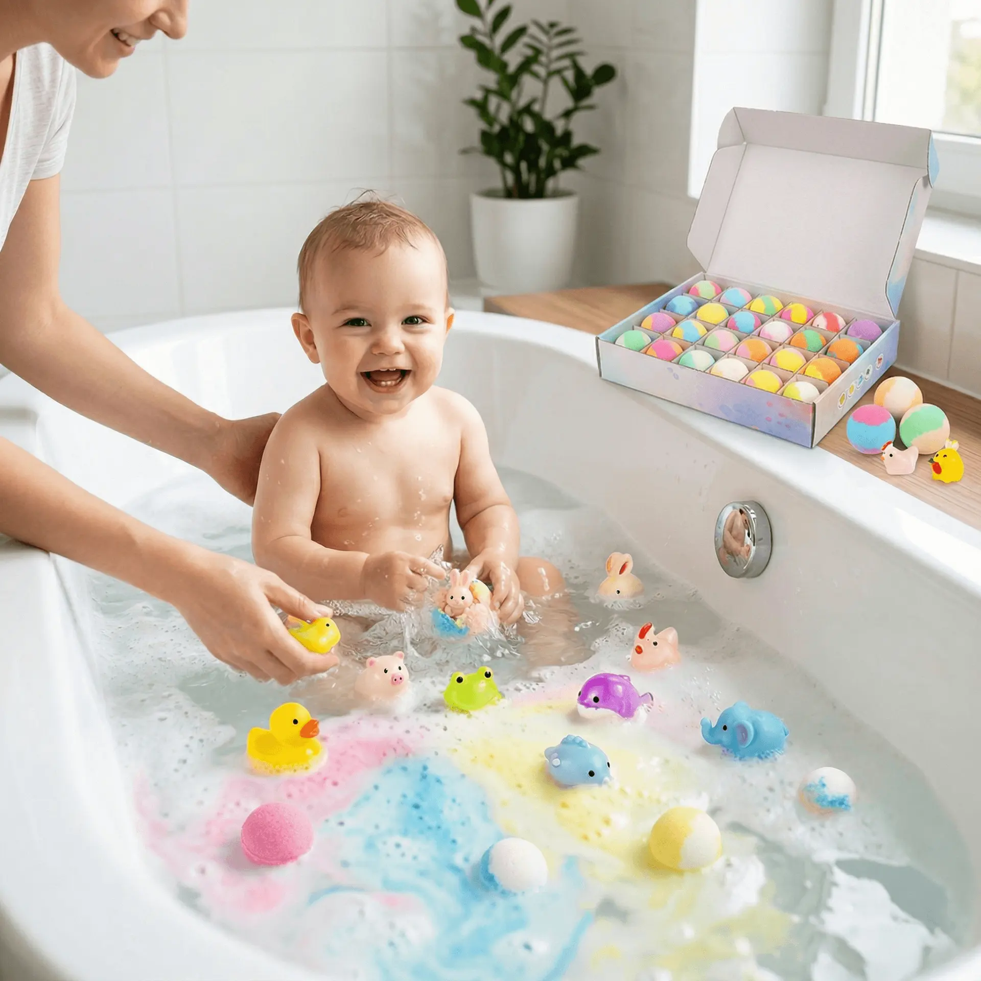 Children's Bath Bombs Balls with Surprise Toys – Pack of 15