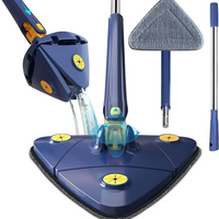 360° Triangle Mop | Self-Wringing Wet & Dry Microfiber Mop