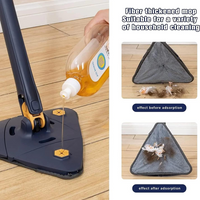 360° Triangle Mop | Self-Wringing Wet & Dry Microfiber Mop