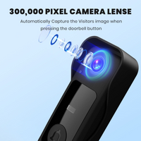 Visual smart doorbell with 4.3-inch color display, 0.3 megapixel camera for home security X8