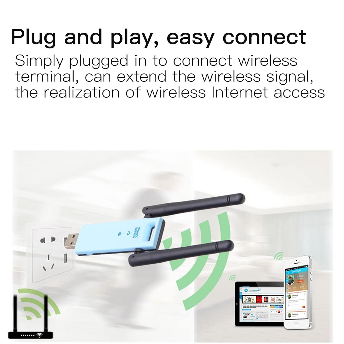 USB WiFi Repeater 2.4GHz Router
