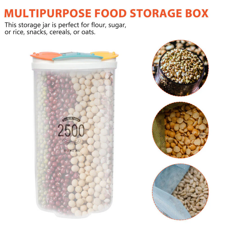 Clear Airtight Cereal Storage Food