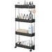 4 Tier Slim Rolling Storage Cart, Bathroom Storage Organizer,