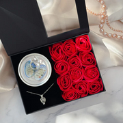 12 Roses & Love Pearl Gift Box (