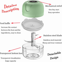 Mini Electric Garlic Chopper – USB Charging, Sharp Stainless Steel Blades