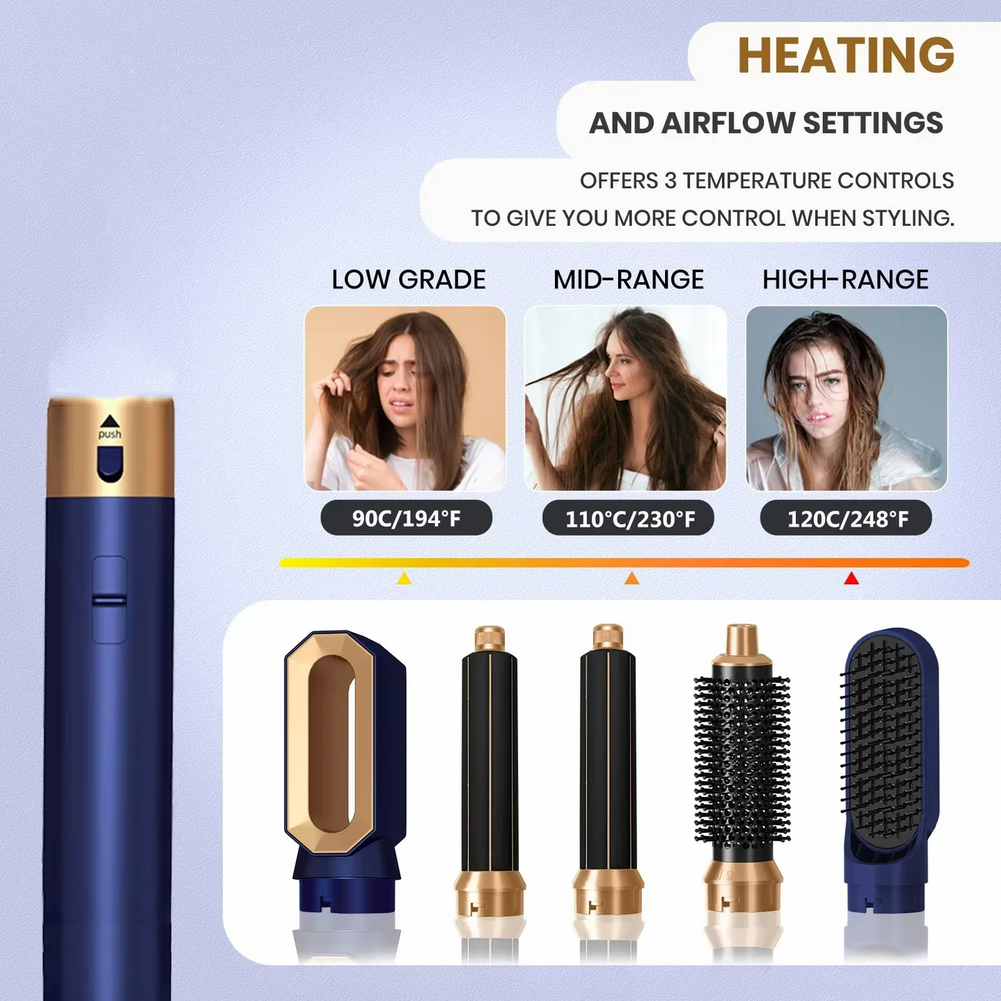 5-in-1 Hot Air Hair Styler – Dryer, Curler & Straightener