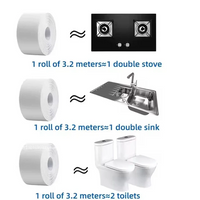 Bath Sealing Tape Waterproof Caulk Strip 3.2m