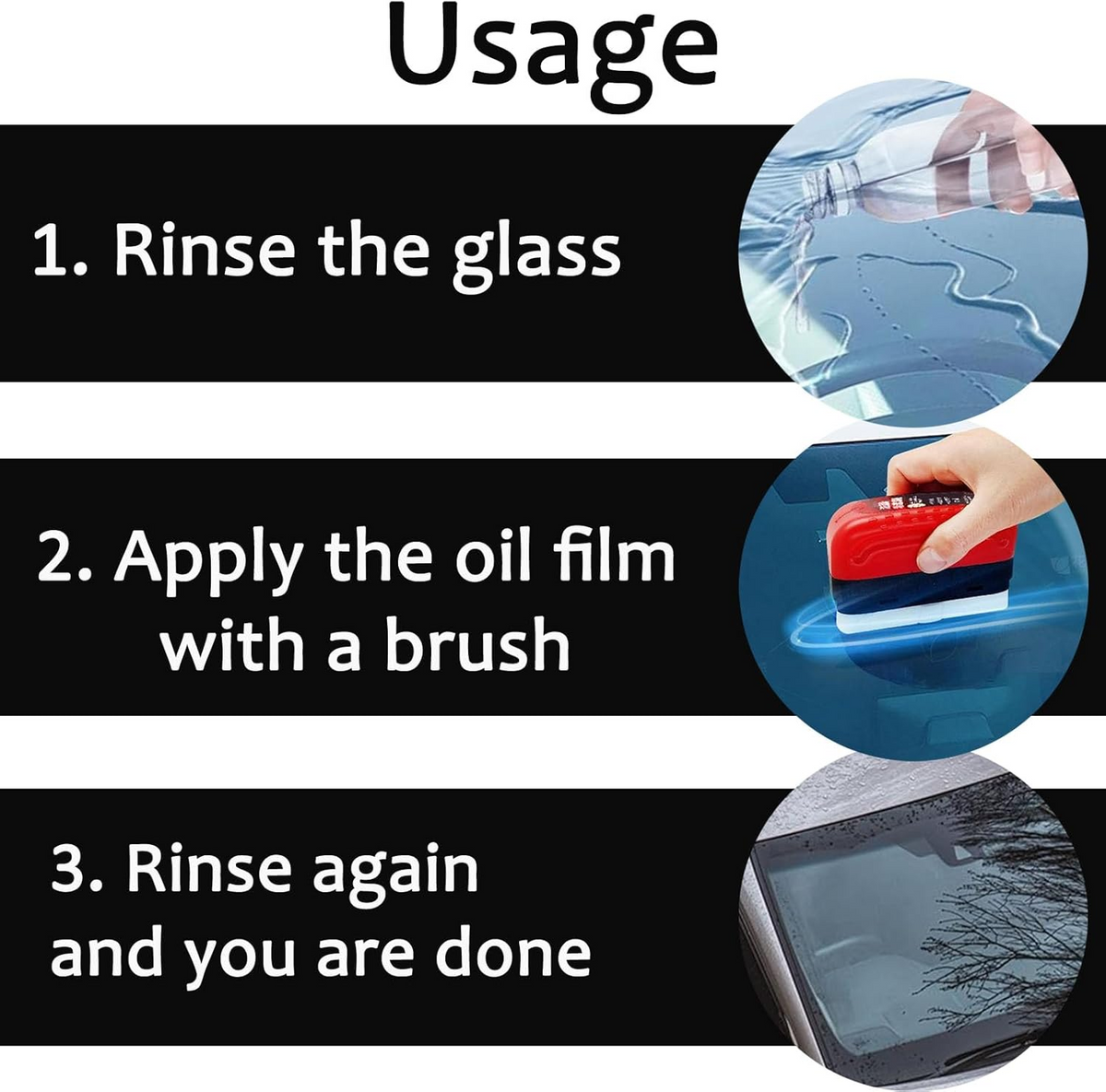 Automotive Window Oil-Film Remover Brush