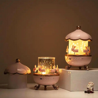 Magical Rotating Bunny Carousel Night Light Projector
